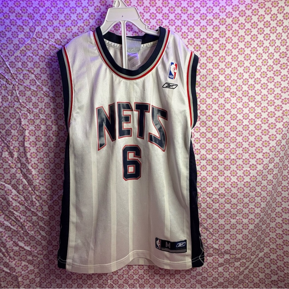 Kenyon Martin New Jersey Nets #6 NBA Reebok Jersey White Youth Medium (2000s)